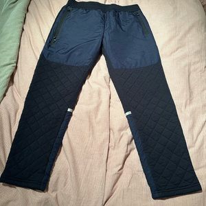 Greyson Navy Heavy Quilted Performance Sweatpants - Medium